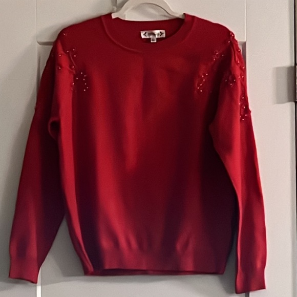 NANETTE NANETTE LEPORE Flower Embroidered Sweater XL - Picture 3 of 5